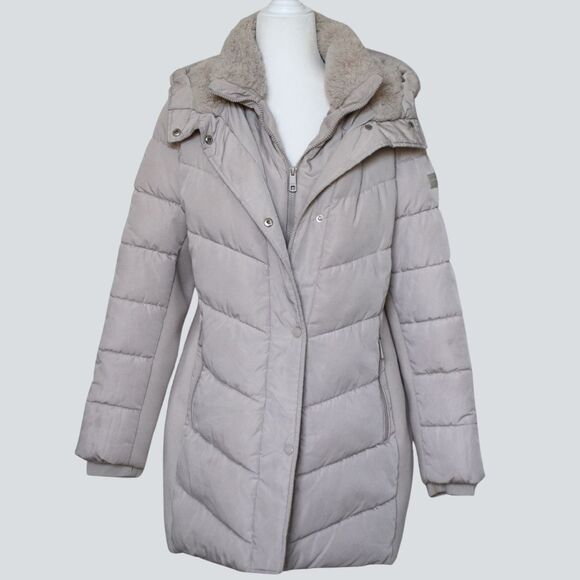 ANDREW MARC Women's Hooded Walker Puffer Jacker Size M - Picture 1 of 10